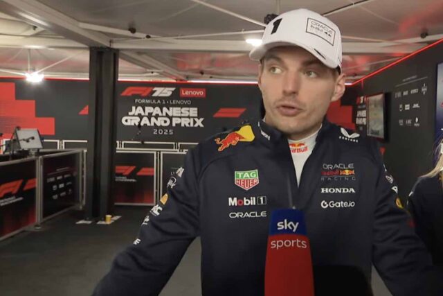 Max Verstappen dopo il gp del giappone