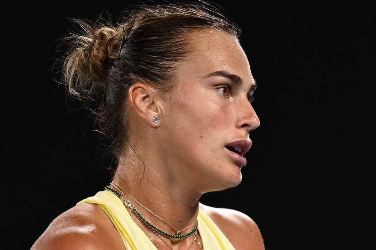 Aryna Sabalenka durante un match