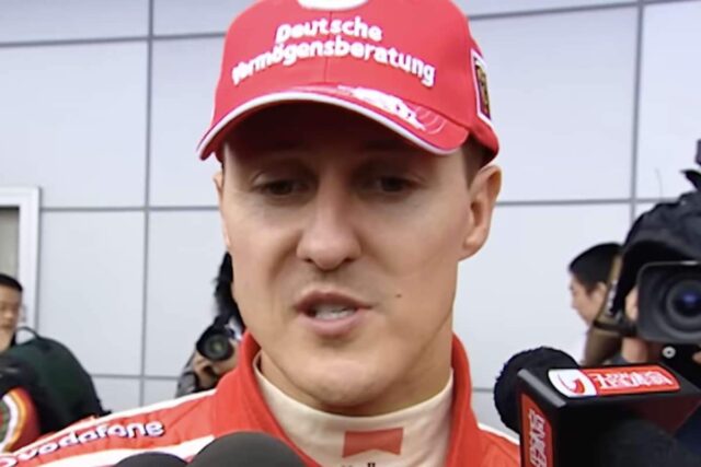 Michael Schumacher dopo un GP