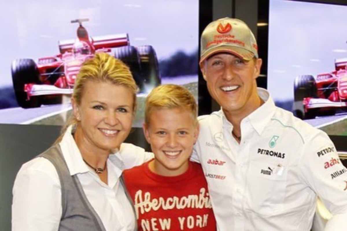 Mick Schumacher con i genitori da bambino