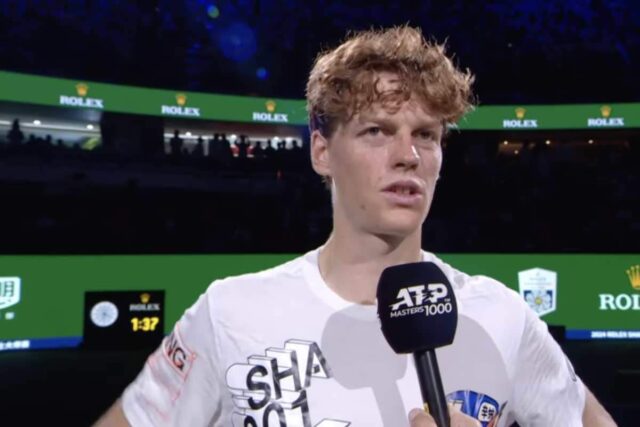 Sinner intervistato dopo il match