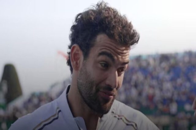 Berrettini durante il match contro Zverev