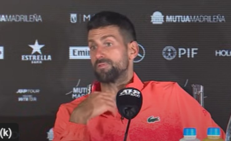 Djokovic in conferenza stampa