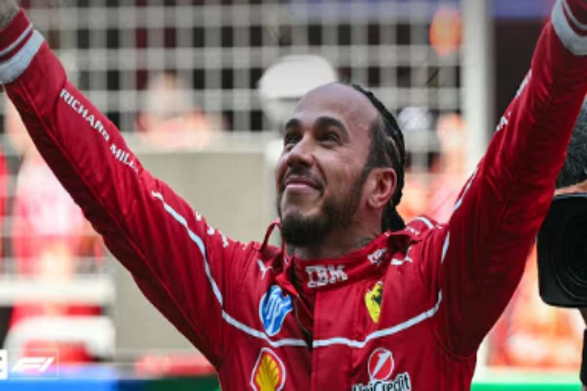 Hamilton dopo la vittoria della Sprint in Cina