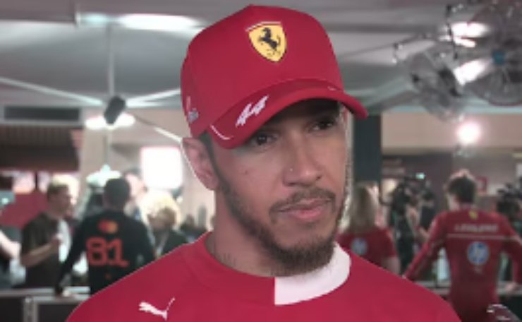 Hamilton intervistato dopo un Gran premio