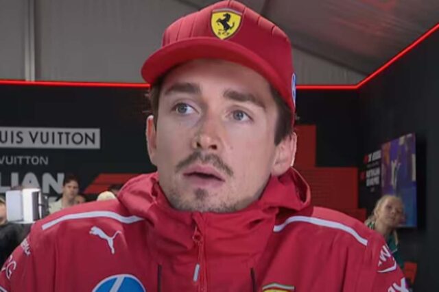 Leclerc dopo un Gran premio