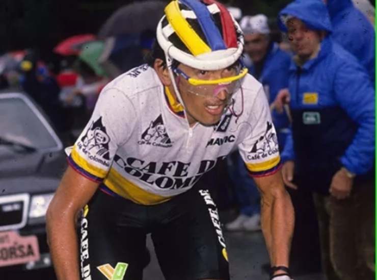 Luis Herrera durante una gara