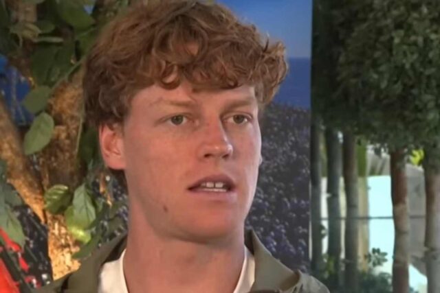 Sinner durante l'intervista alla Rai