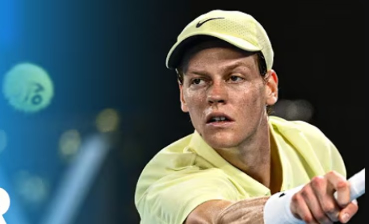 Sinner durante una partita