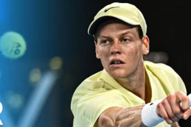 Sinner durante una partita