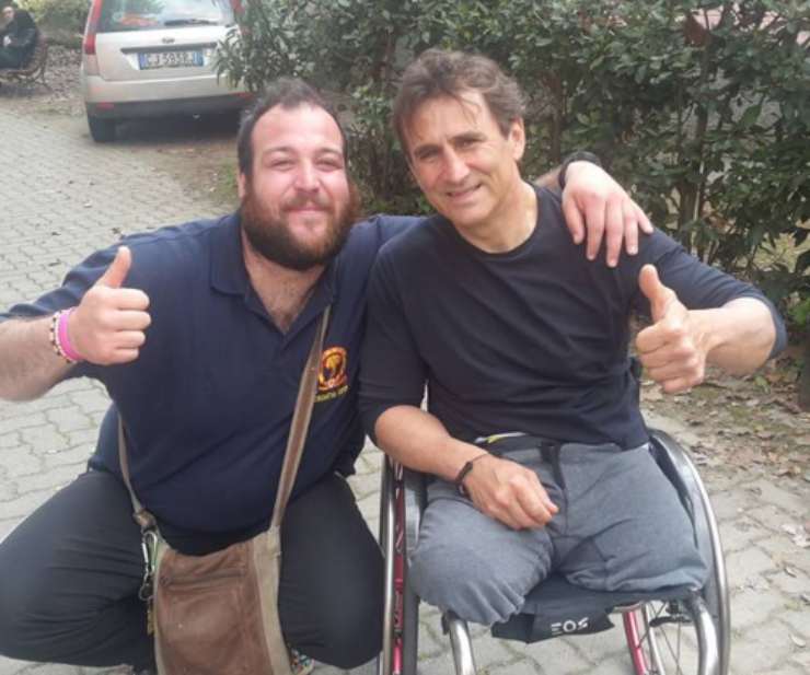 Zanardi con un fan