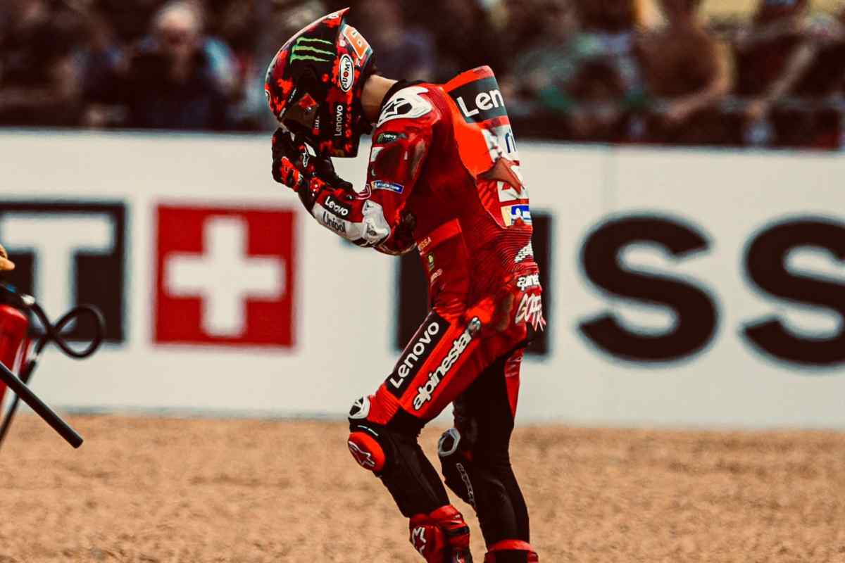 Bagnaia caduta Le Mans