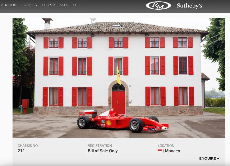 Asta auto schumi