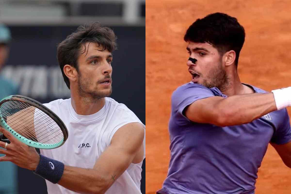 Lorenzo Musetti e Carlos Alcaraz 