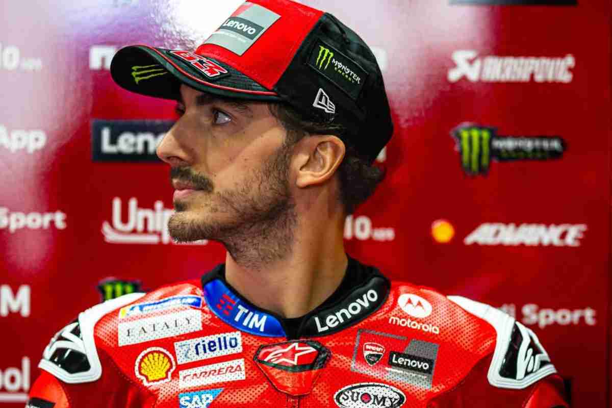 Pecco Bagnaia nel box Ducati