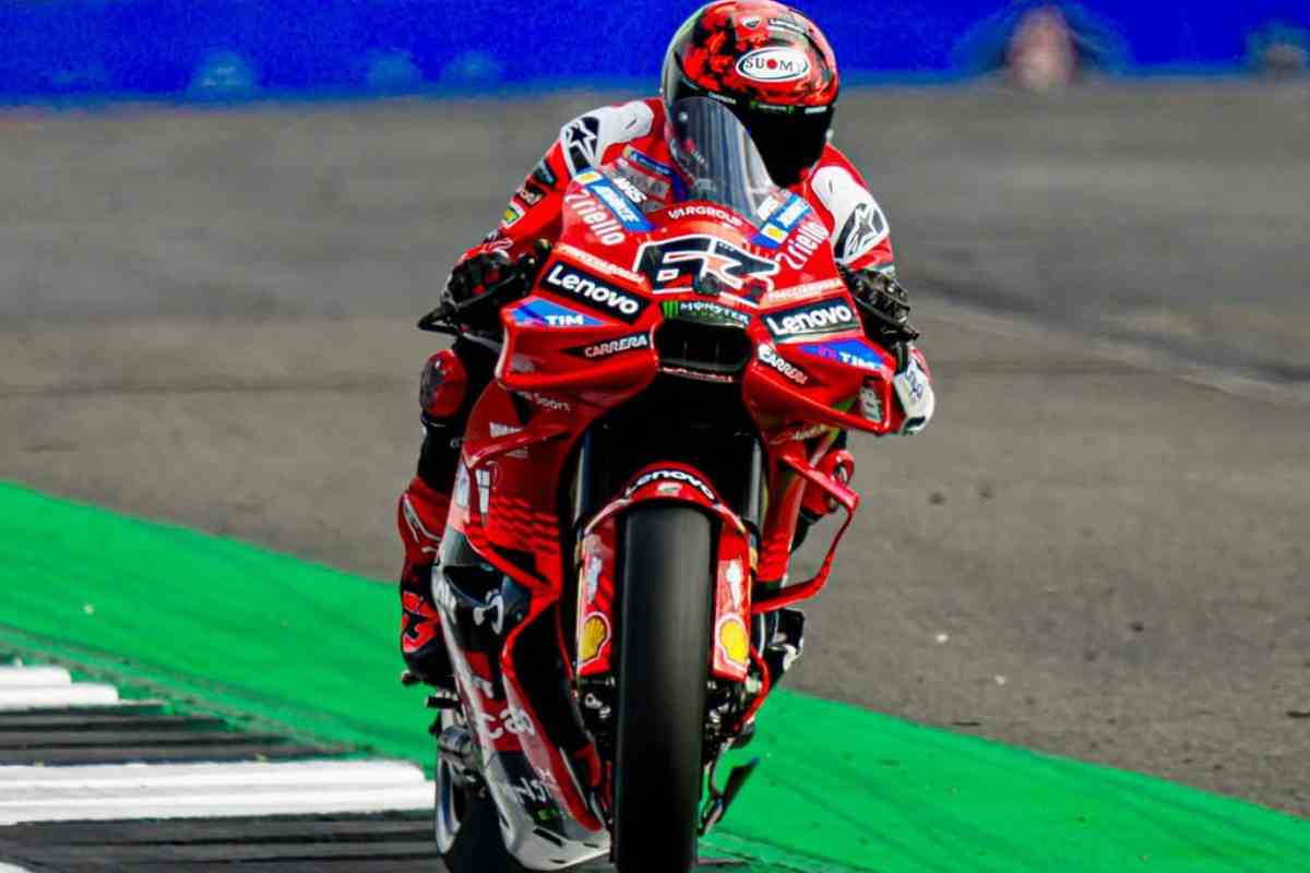 Bagnaia in pista con la Ducati