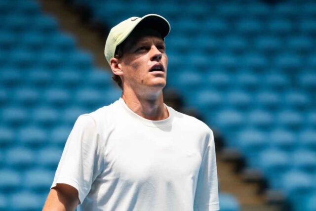 Jannik Sinner in campo