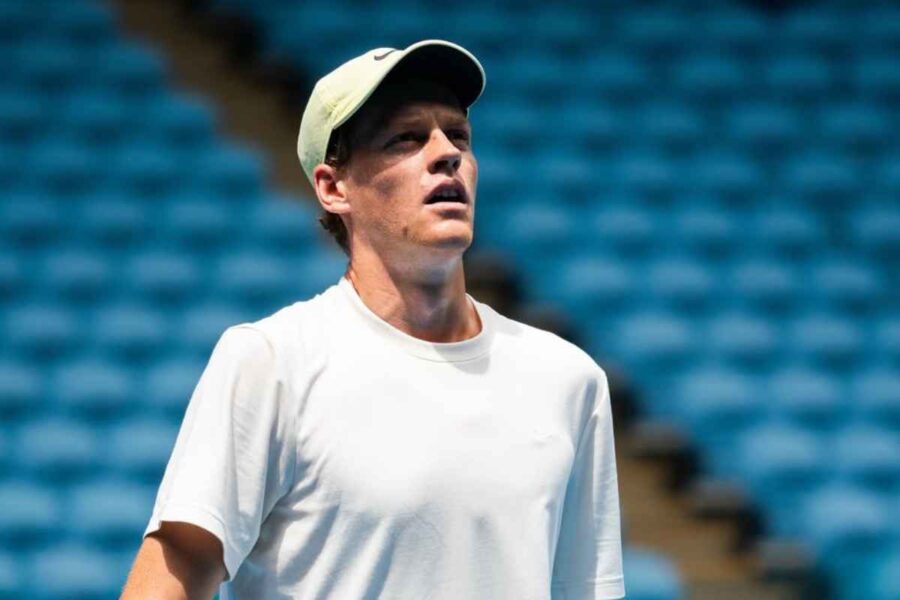 Jannik Sinner in campo