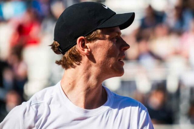 Jannik Sinner in campo