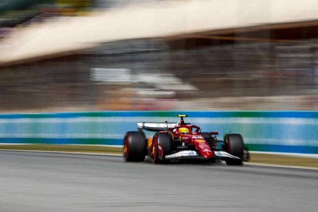 Ferrari in pista a Barcellona