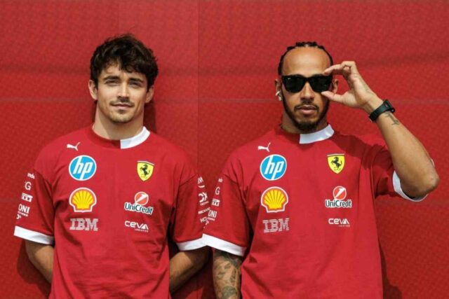 Charles Leclerc e Lewis Hamilton