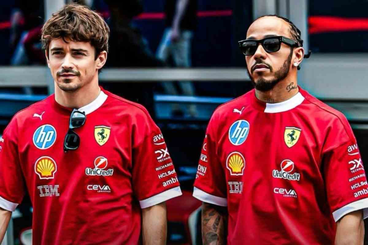 Leclerc e Hamilton Ferrari