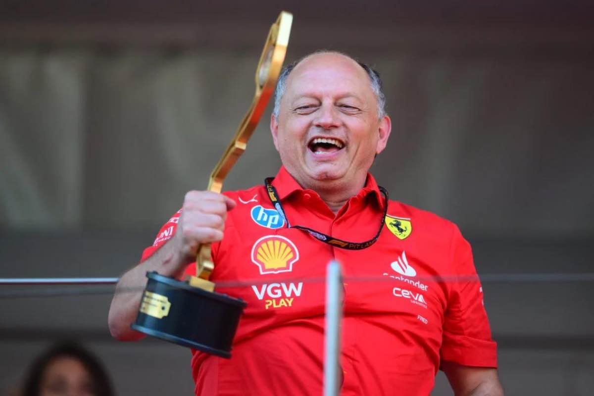 Frederic Vasseur festeggia