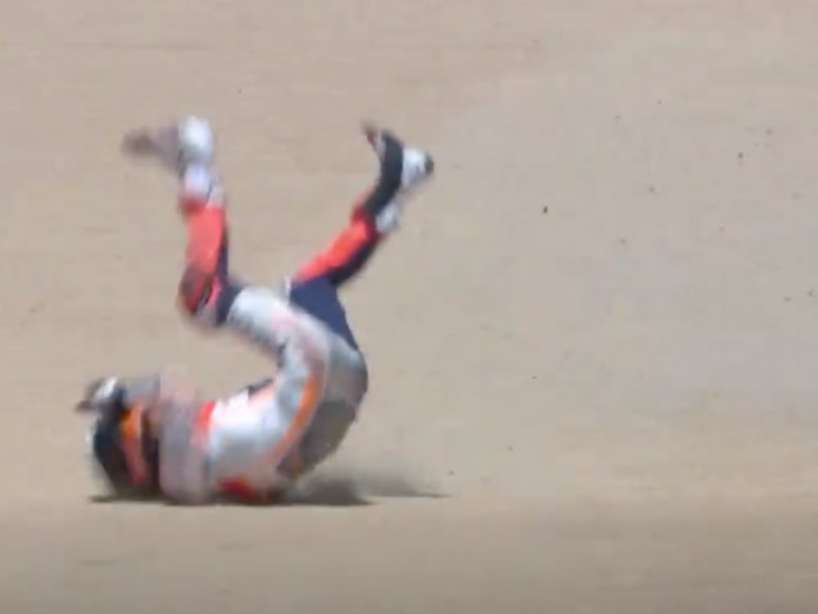 Marquez drammatica caduta