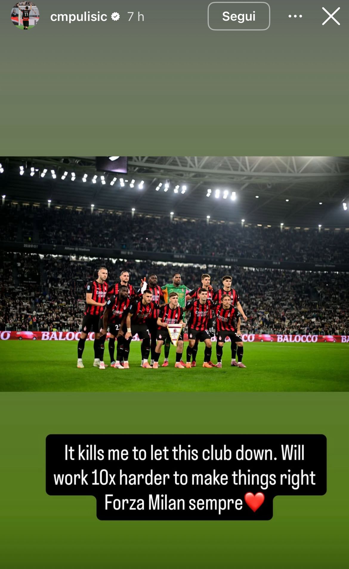 Christian Pulisic, storia Milan