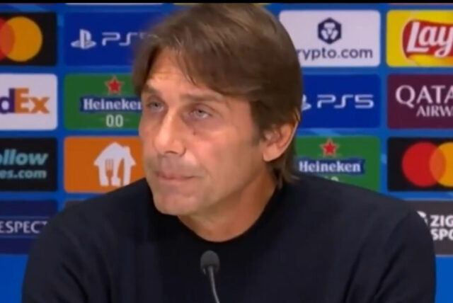 Antonio Conte in conferenza stampa dopo PSV-Napoli 6-2
