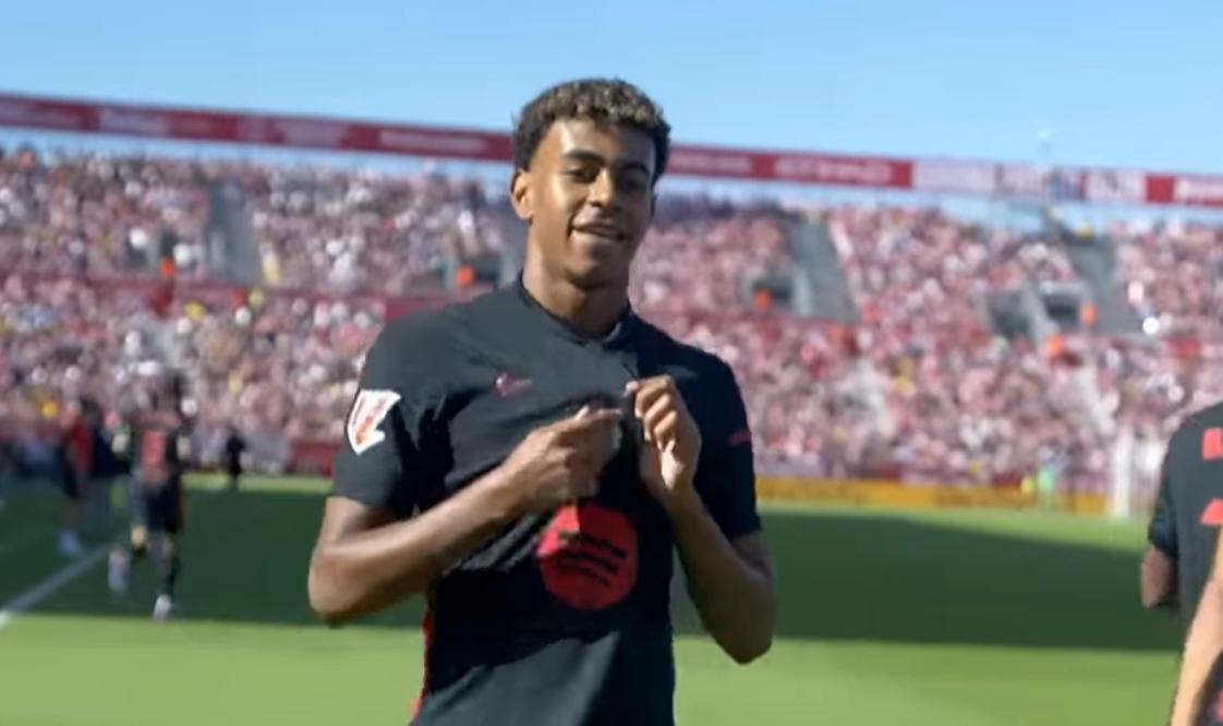 Lamine Yamal, con la maglia del Barcellona