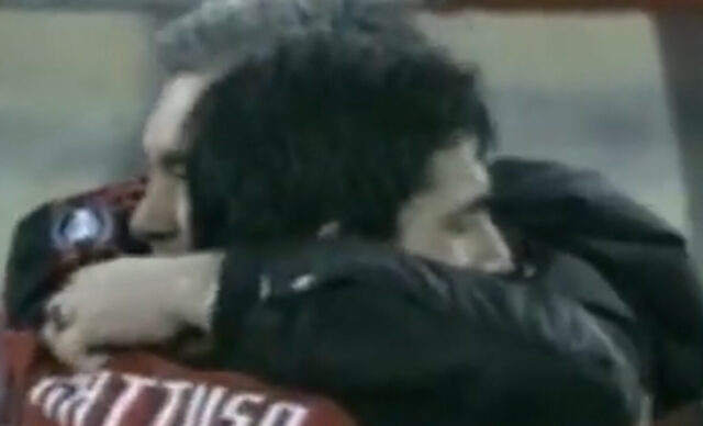L’abbraccio tra Gattuso e Ancelotti ai tempi del Milan