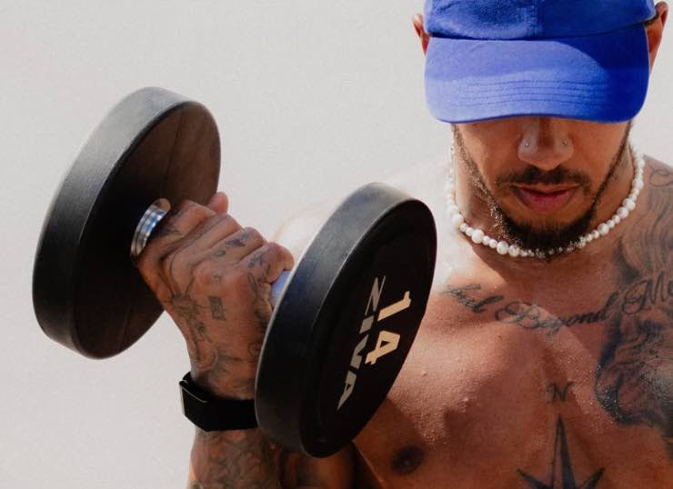 Lewis Hamilton allenamento