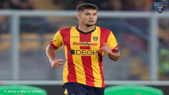 Medon Berisha, giocatore del Lecce (fonte US Lecce)