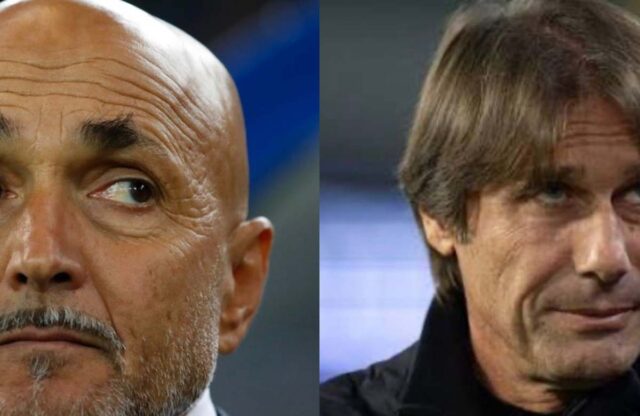 Luciano Spalletti (allenatore Juventus) e Antonio Conte (tecnico Napoli)
