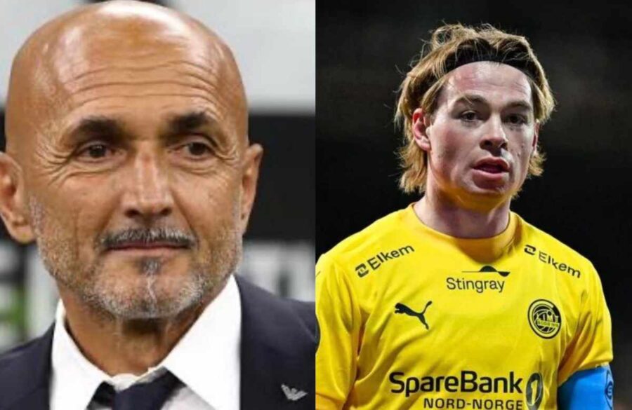 Luciano Spalletti (allenatore Juventus) e Patrick Berg (centrocampista Bodo Glimt)