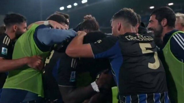 Esultanza Pisa al primo gol