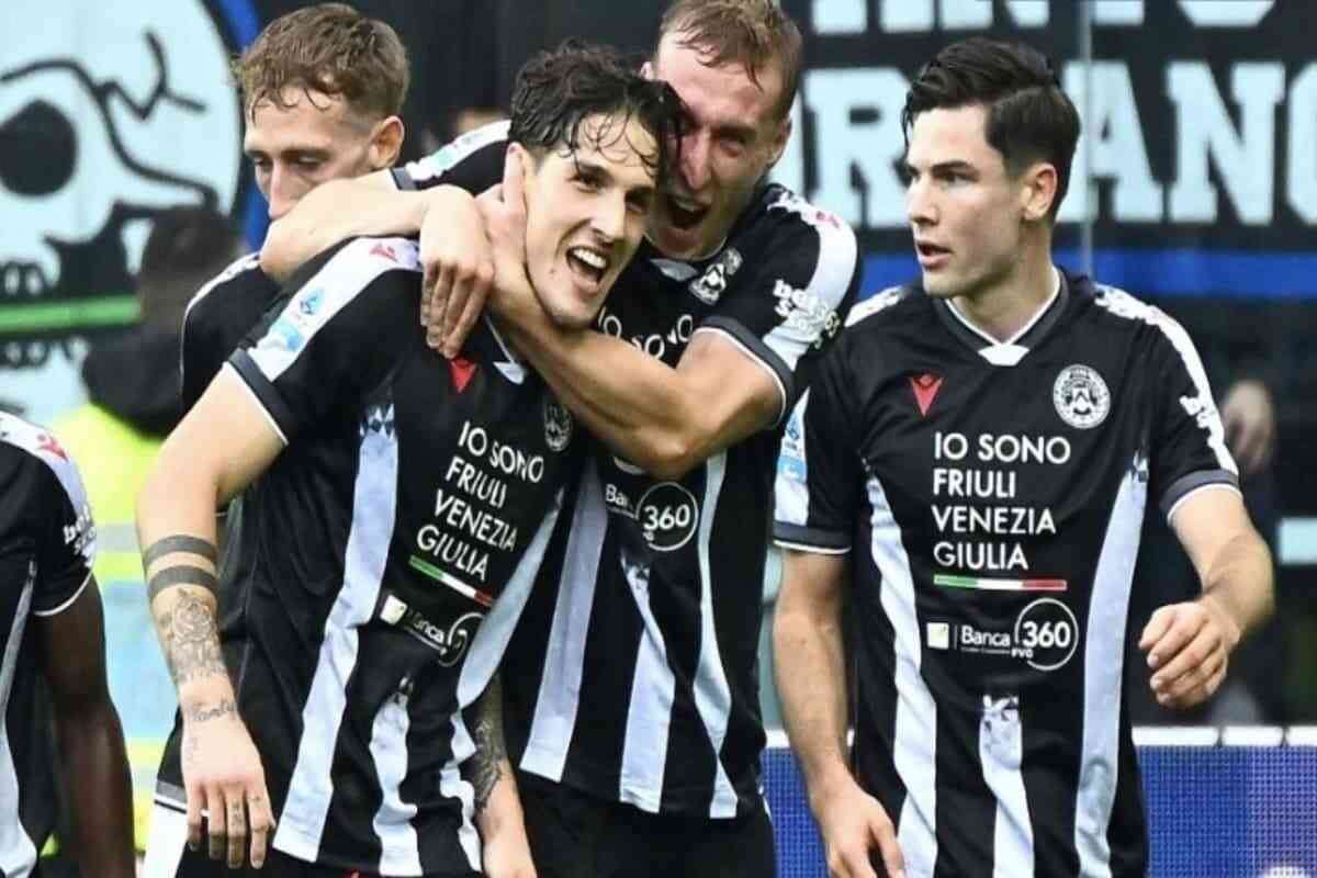 Zaniolo esulta per il gol vittoria in Udinese-Atalanta (Fonte X Udinese)