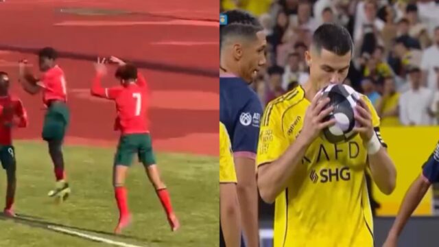 Cristiano Ronaldo e Cristiano Ronaldo Junior a segno nella stessa giornata