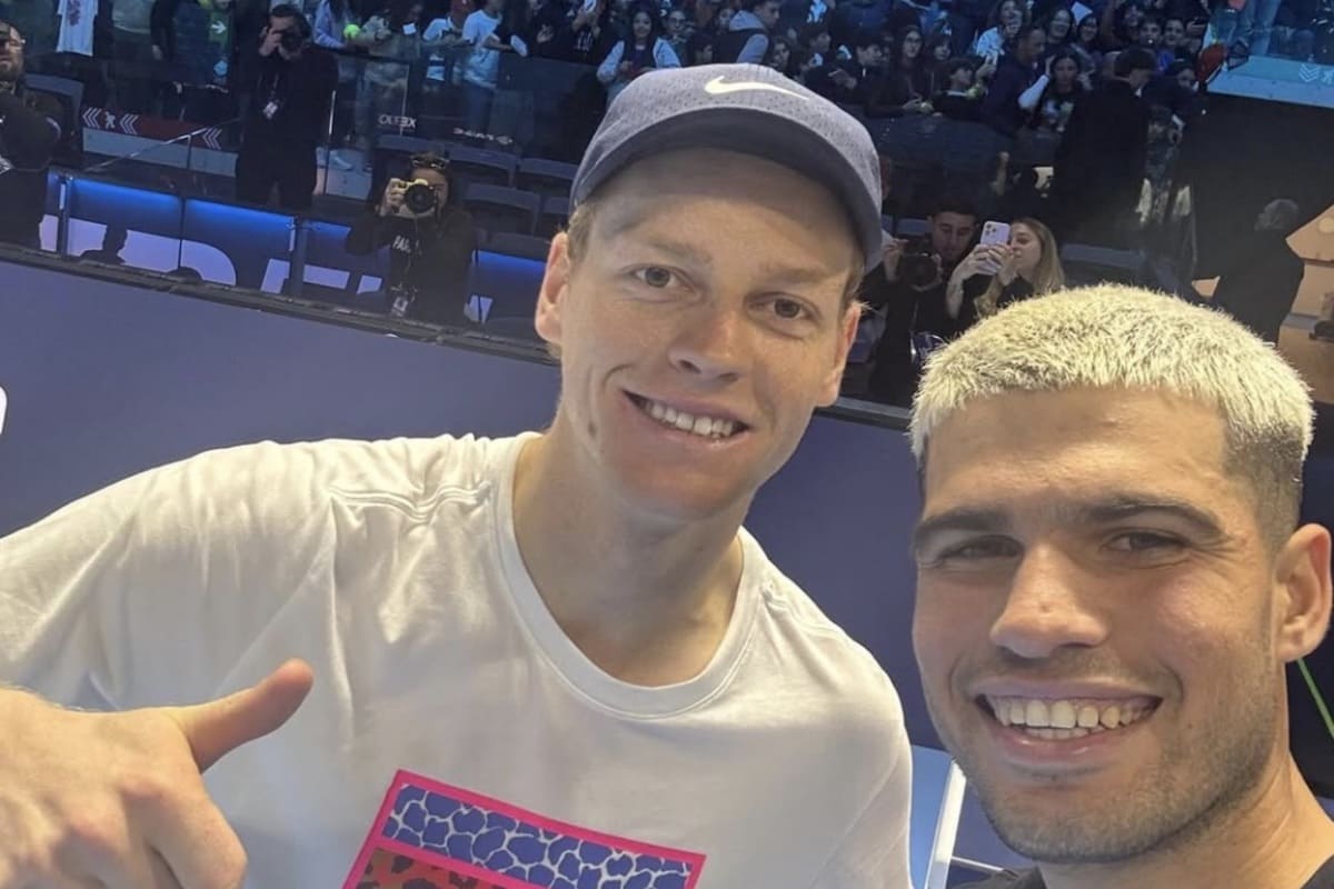 Sinner e Alcaraz, selfie alle Atp Finals