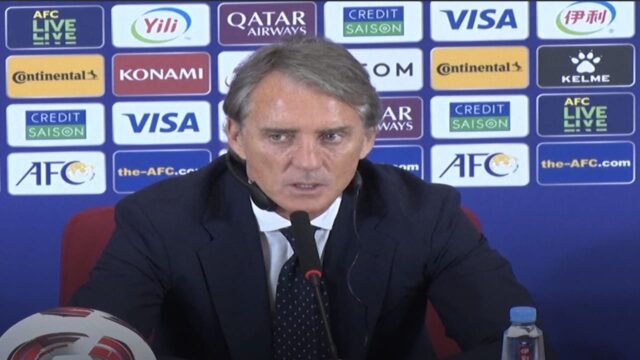 Roberto Mancini, nel suo periodo da Ct dell’Arabia Saudita