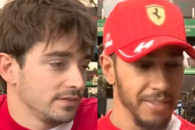 Charles Leclerc e Lewis Hamilton