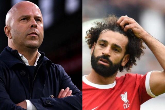 Arne Slot, allenatore del Liverpool e Mohamed Salah attaccante dei Reds