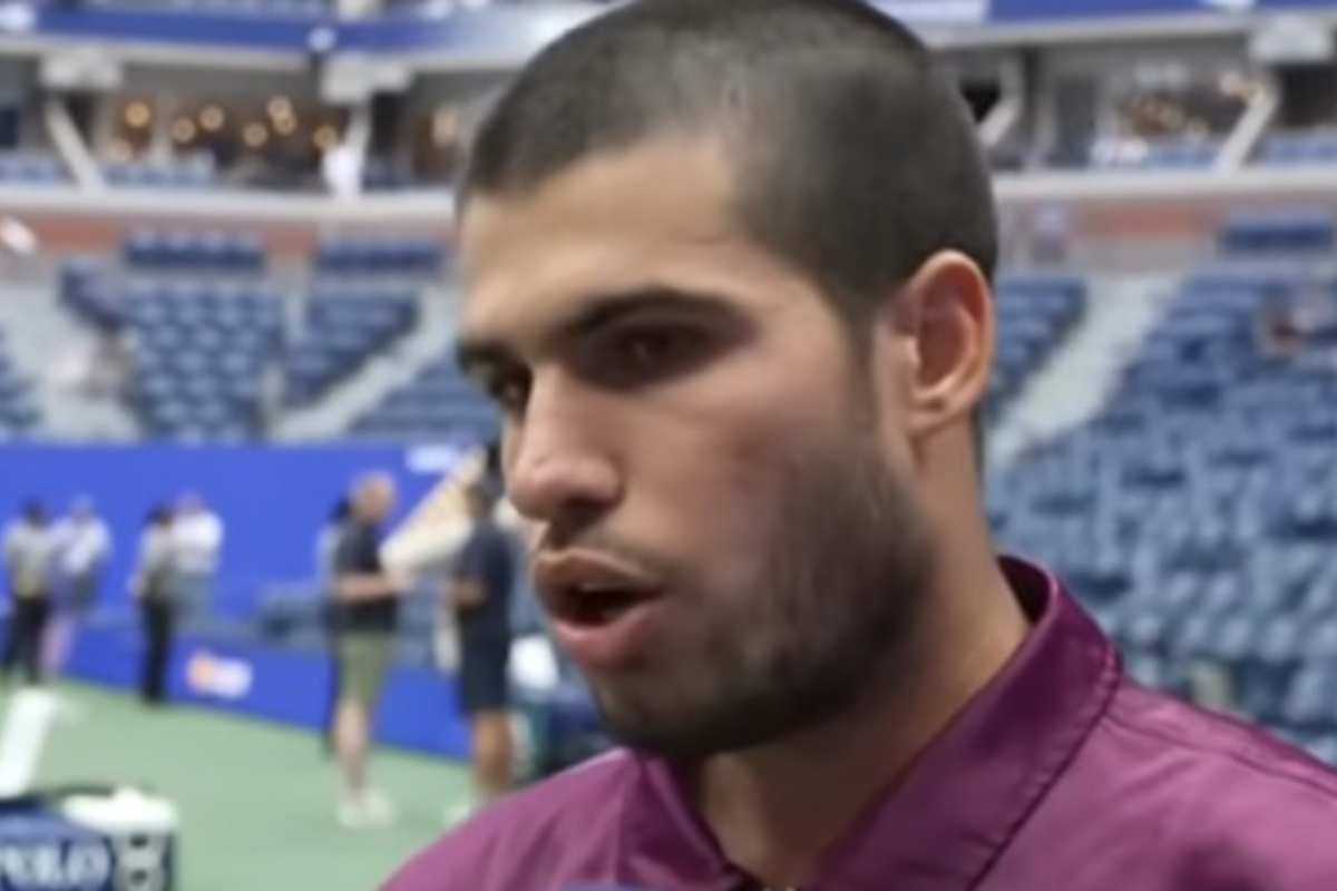 Carlos Alcaraz in primo piano