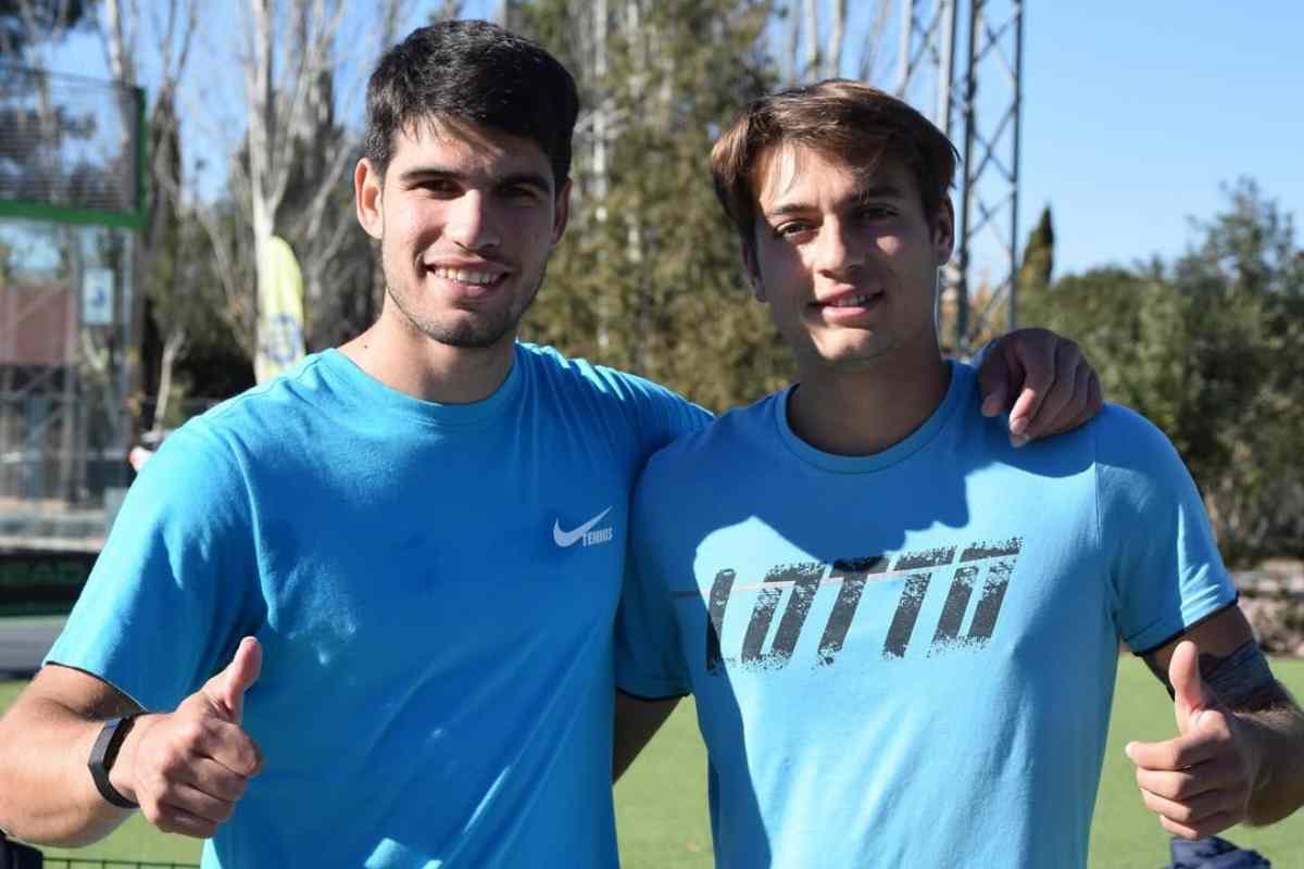 Cobolli si allena con Alcaraz