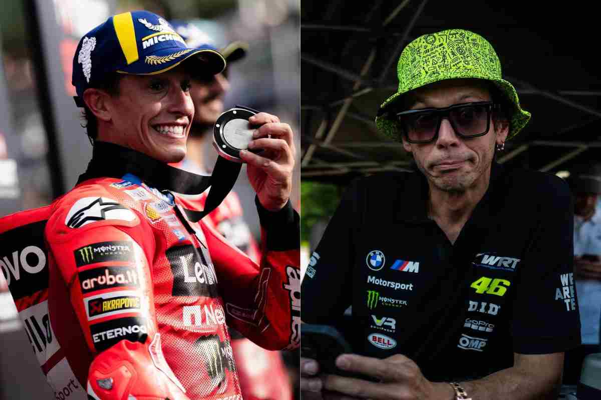 Marc Marquez e Valentino Rossi in primo piano