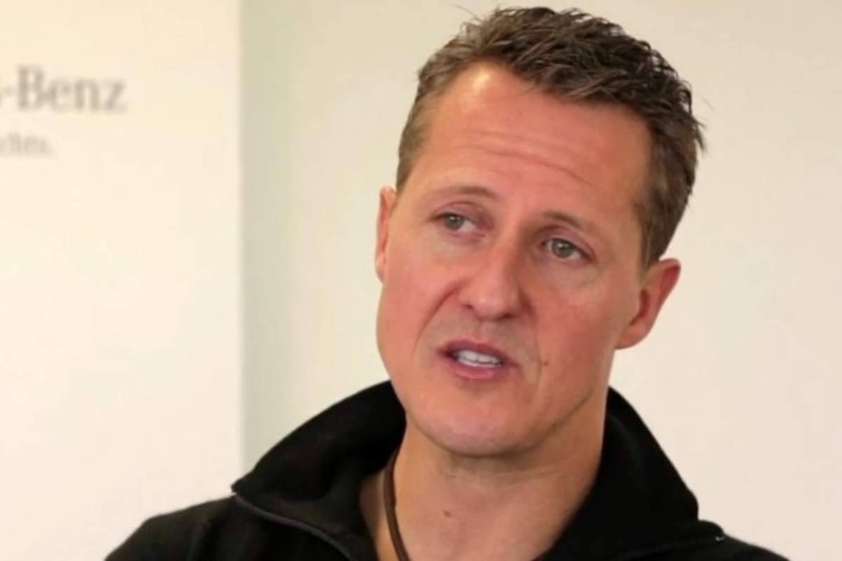 Michael Schumacher durante un'intervista 