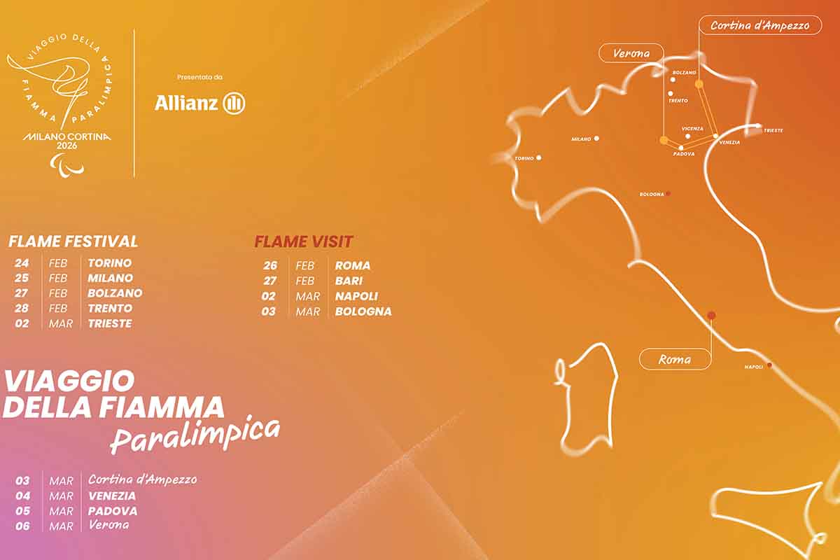 Milano Cortina, il viaggio della Fiamma Paralimpica
