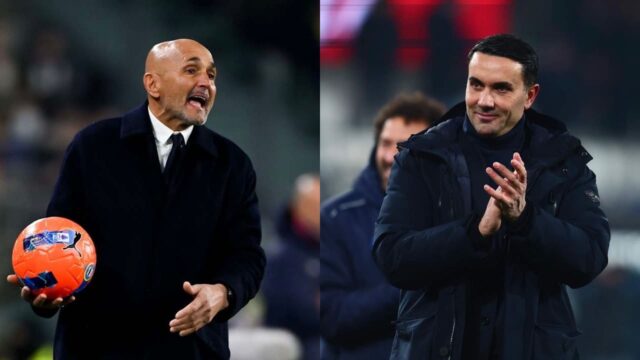 Luciano Spalletti, allenatore della Juventus, e Raffaele Palladino, allenatore dell’Atalanta