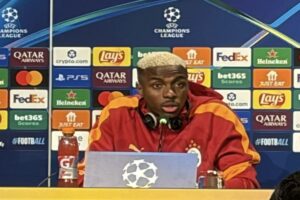 Victor Osimhen in conferenza stampa prima di Juventus-Galatasaray